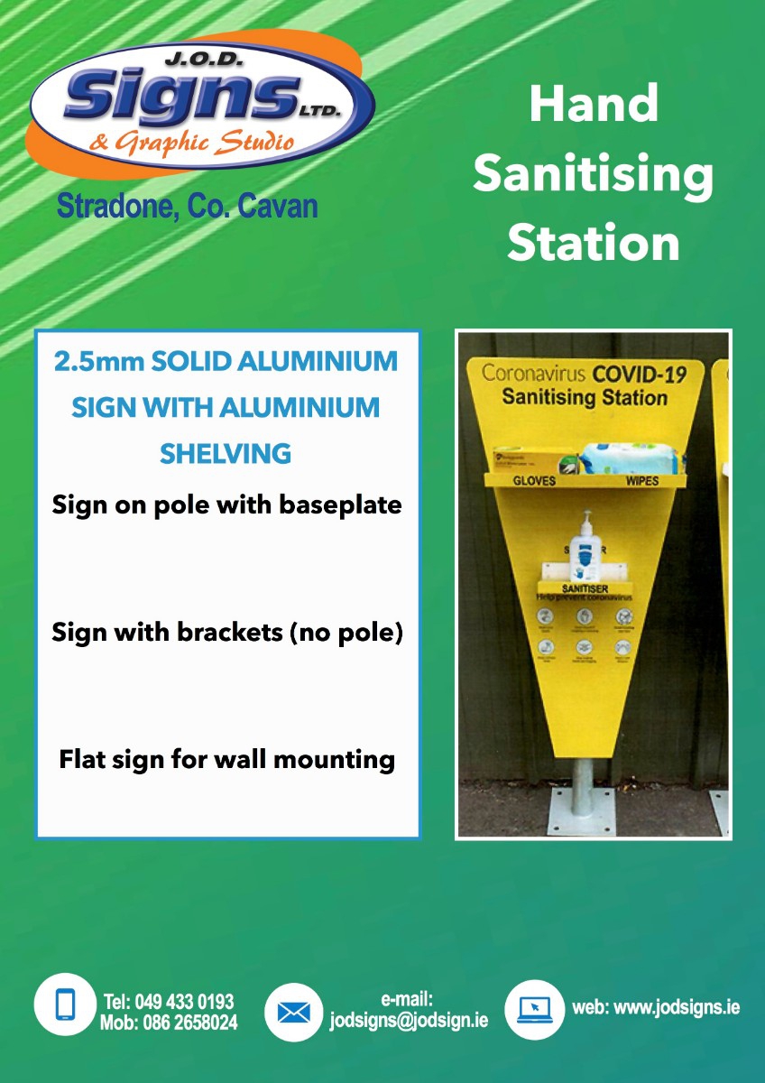 Hand sanitising station